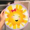 8 Ct. You Are My Sunshine Dessert Plates Smiling Sun Design, 7" Pastel Paper Party Plates